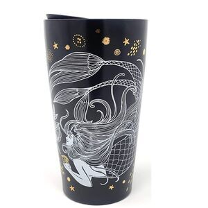 Starbucks Limited Edition Ceramic Travel 12 oz  Mug Mermaid Metallic Stars